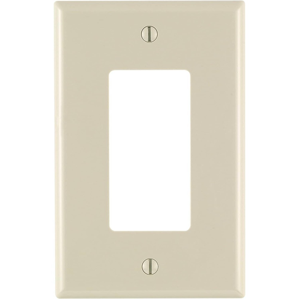 10=PK Leviton PJ26-TM, Light Almond, Decora Nylon Wallplates, 1-Gang, Midway